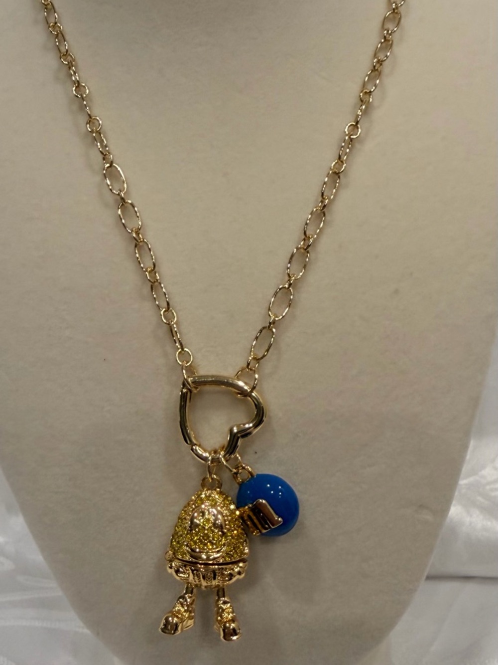 Kate Spade Peanut M&M Necklace. Gold Chain. New